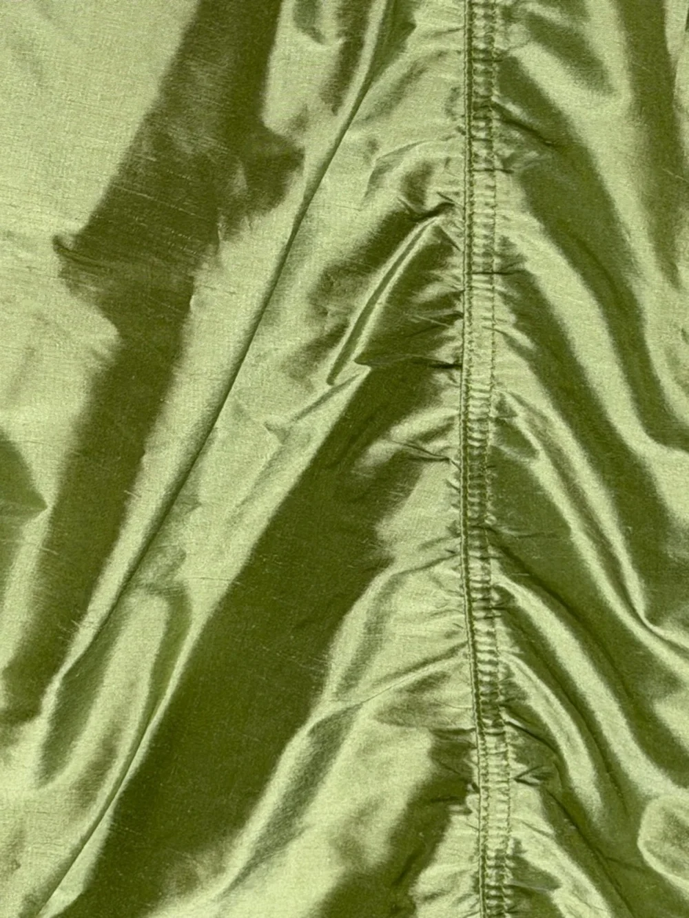 NWT: Areli Collection Green Silk A-Line Midi Skirt Size 10